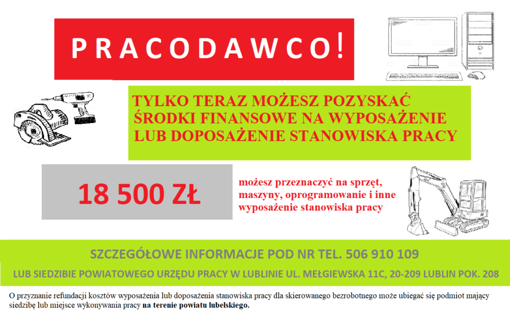 doposażenie plakat