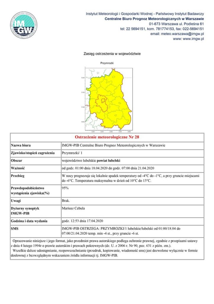 Ostrzeżenie meteorologiczne