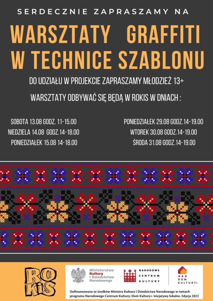 Warsztaty grafitti w technice szablonu