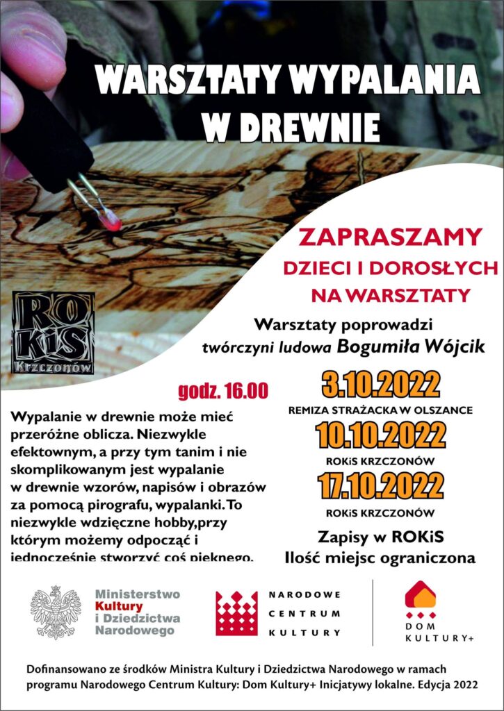 warsztaty wypalania w drewnie